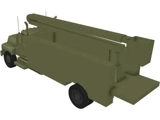 Electric Utility Truck 3D Model preview