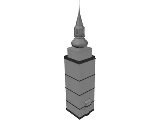 Nizna City Tower of Church 3D Model preview