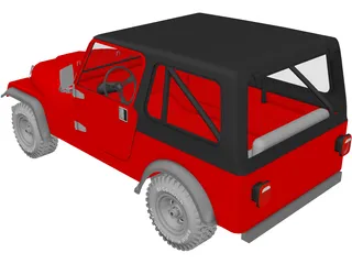 Jeep CJ7 3D Model preview