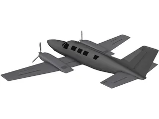 Cessna 402C 3D Model preview