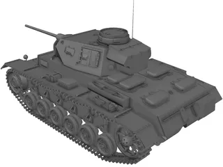 Panzer 3D Model preview