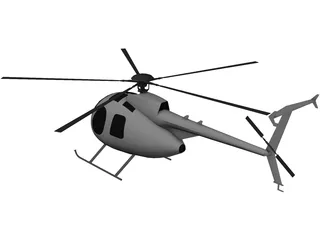 Boieng 500 Little Bird 3D Model preview