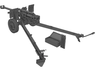 Feld Haubitzer (105mm) 3D Model preview