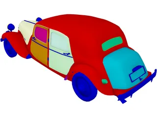 Citroen 15CV (1950) 3D Model preview