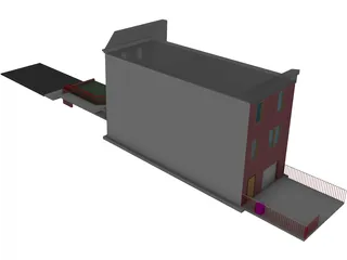 Philadelphia Row Home 3D Model preview