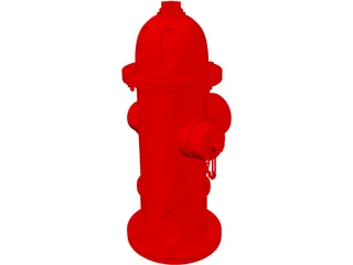 Red Fire Hydrant 3D Model preview
