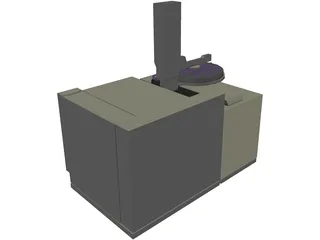 Agilent 7890A GCMS 3D Model preview