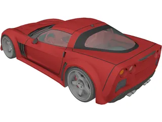 Chevrolet Corvette C6 [Tuned] 3D Model preview