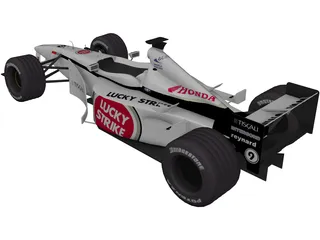 F1 Bar Honda 2001 3D Model preview