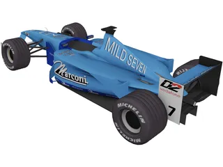 F1 Benetton 2001 3D Model preview