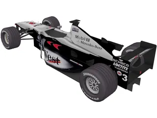 F1 McLaren 2001 3D Model preview