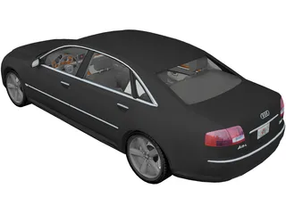 Audi A8L 6.0 W12 Quattro (2004) 3D Model preview