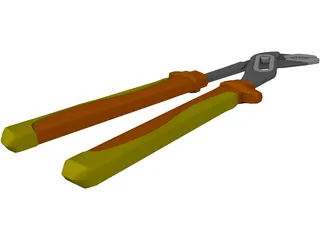 Engineers Multigrip Pliers 3D Model preview