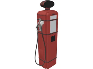 Gas Pump Old 3D Model preview
