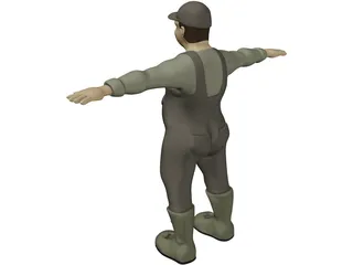 Fat Worker 3D Model preview