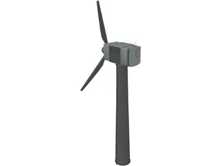 Wind Turbine 3D Model preview