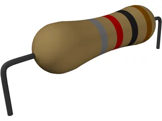 Resistor 1 Kilohm 3D Model preview