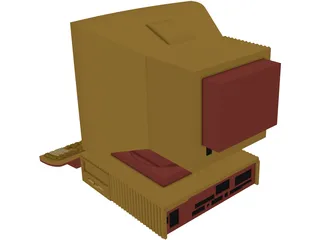 Computer Desktop with Mouse 3D Model preview