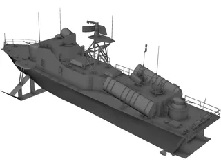 Missile Boat 206MR 3D Model preview