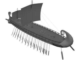Trireme 3D Model preview