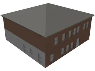 Two Story Home 3D Model preview