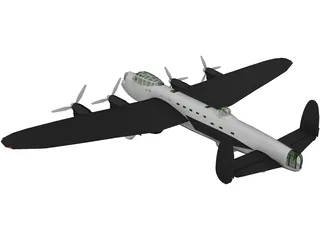 Avro Lancaster Bomber 3D Model preview