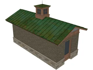 Bath House Structure 3D Model preview