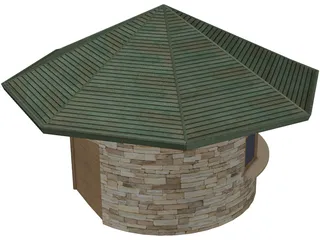 Kiosk Structure Model 3D Model preview