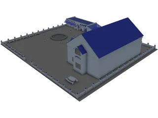 Cafe Vodoley 3D Model preview