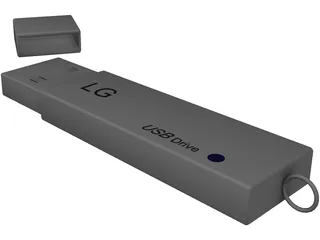 LG USB Drive 3D Model preview
