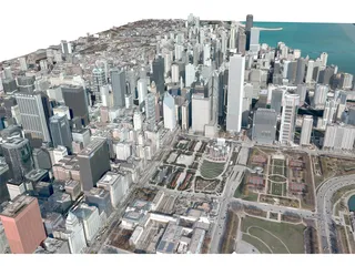Chicago City 3D Model preview