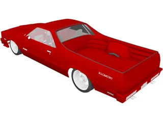 Chevrolet El Camino (1984) 3D Model preview