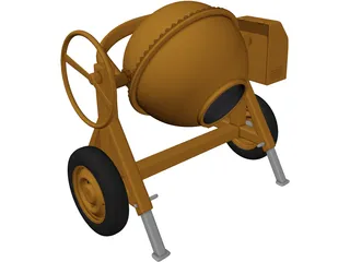 Cement Mixer 3D Model preview