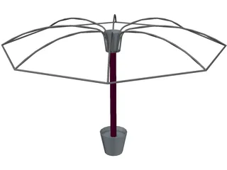 Garden Umbrella 3D Model preview