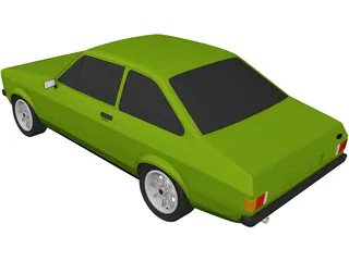 Ford Escort MK2 3D Model preview