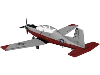 Beechcraft T-6 Texan II 3D Model preview