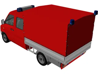Mercedes-Benz Sprinter CrewCab Fire Truck 3D Model preview