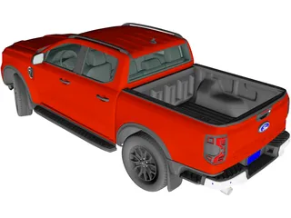 Ford Ranger XLT (2024) 3D Model preview