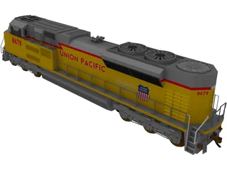 Union Pacific SD70Ace 3D Model preview