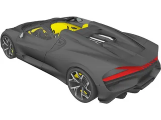 Bugatti W16 Mistral (2024) 3D Model preview