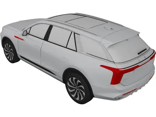 Hongqi E-HS9 (2020) 3D Model preview
