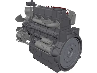 Kubota V3600 Engine 3D Model preview