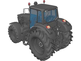 John Deere 6195M 3D Model preview