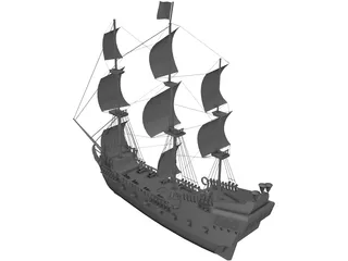 Black Pearl 3D Model preview