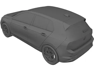 Volkswagen Golf 8 (2020) 3D Model preview