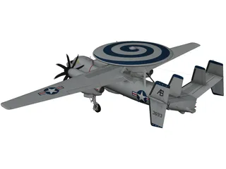Grumman E-2C Hawkeye 3D Model preview
