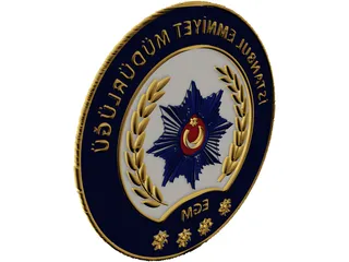 Istanbul Emniyet Mudurlugu Logo 3D Model preview