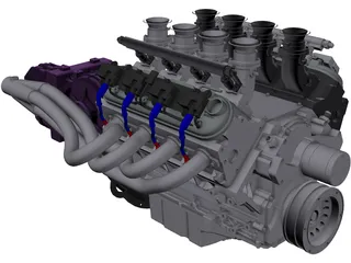 Chevrolet LS1 Engine 3D Model preview
