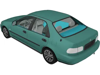 Honda Civic EG Sedan (1993) 3D Model preview