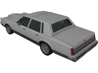 Lincoln Town Car (1989) 3D Model preview